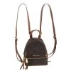 Michael Kors Brown Coated Canvas Rhea Mini Backpack For Women