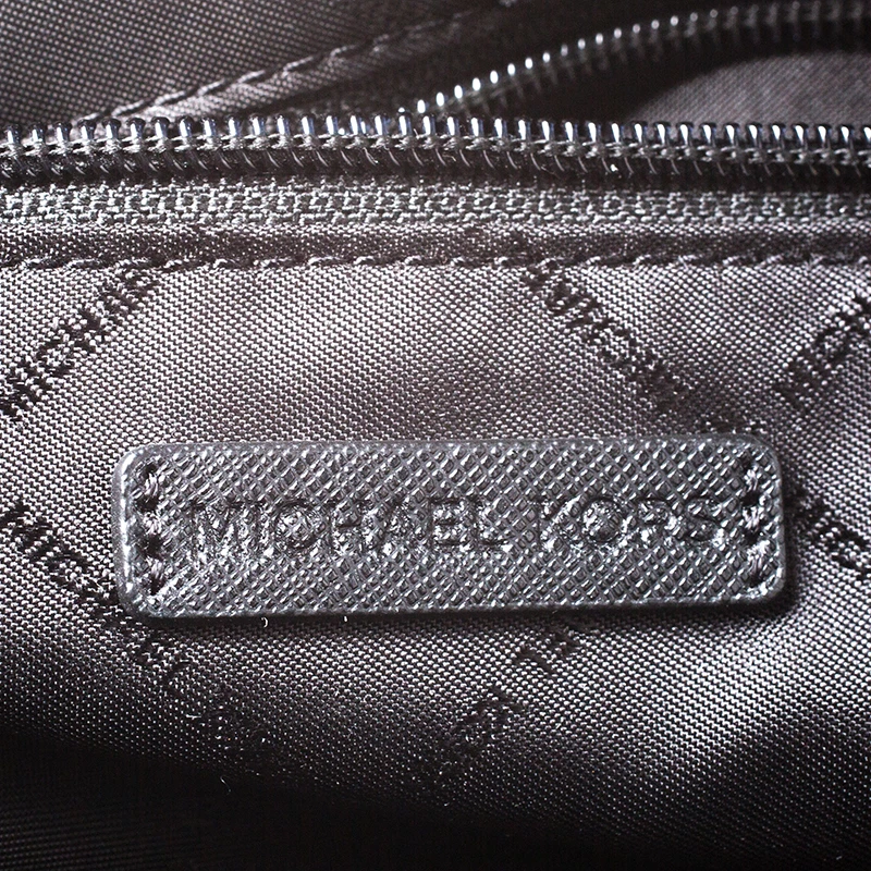 Michael Kors Black Leather Medium Dome Crossbody Bag For Women - Image 8