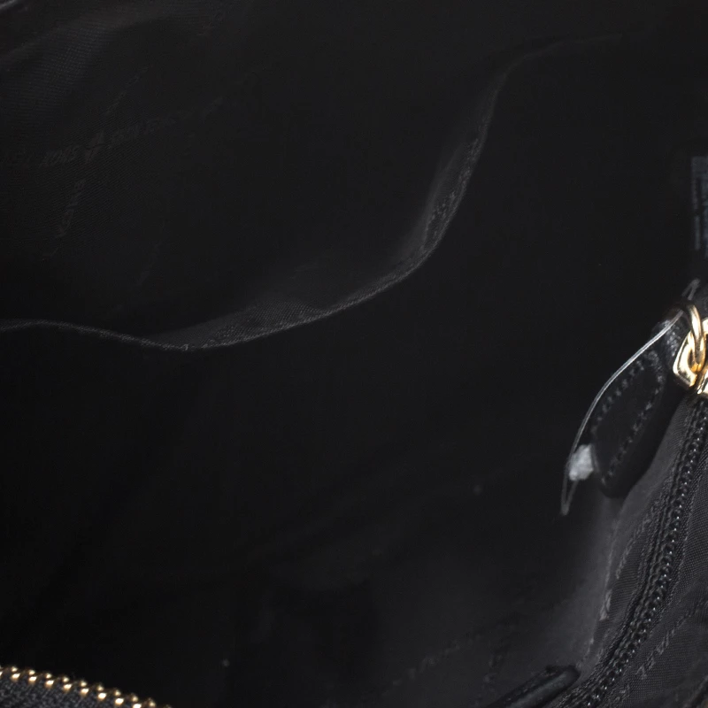 Michael Kors Black Leather Medium Dome Crossbody Bag For Women - Image 7