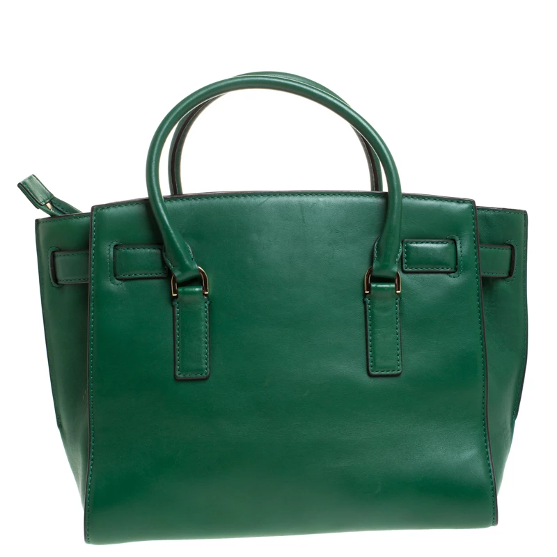 MICHAEL Michael Kors Green Leather Hamilton Tote For Women - Image 4