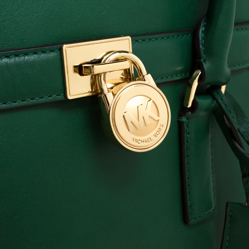 MICHAEL Michael Kors Green Leather Hamilton Tote For Women - Image 5