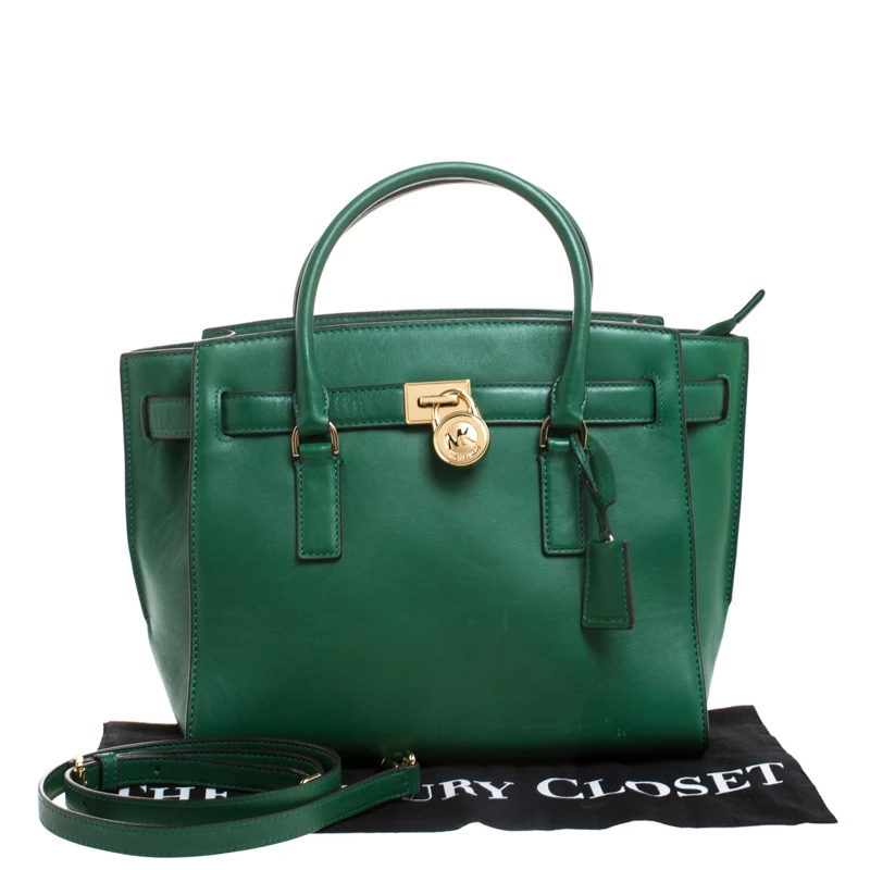 MICHAEL Michael Kors Green Leather Hamilton Tote For Women - Image 9