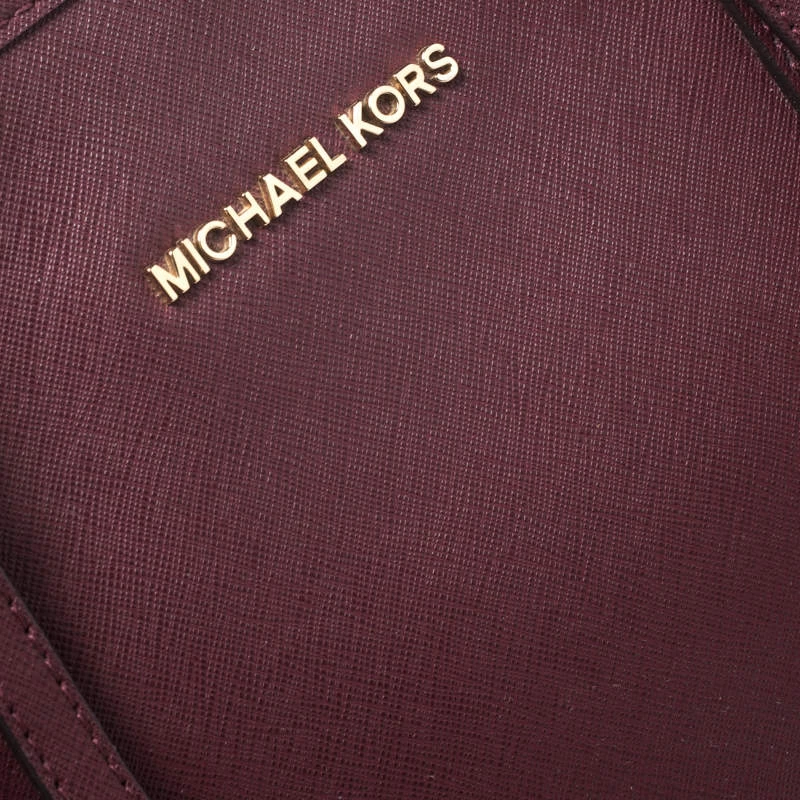 Michael Kors Burgundy Leather Jet Set Tote For Women - Image 5