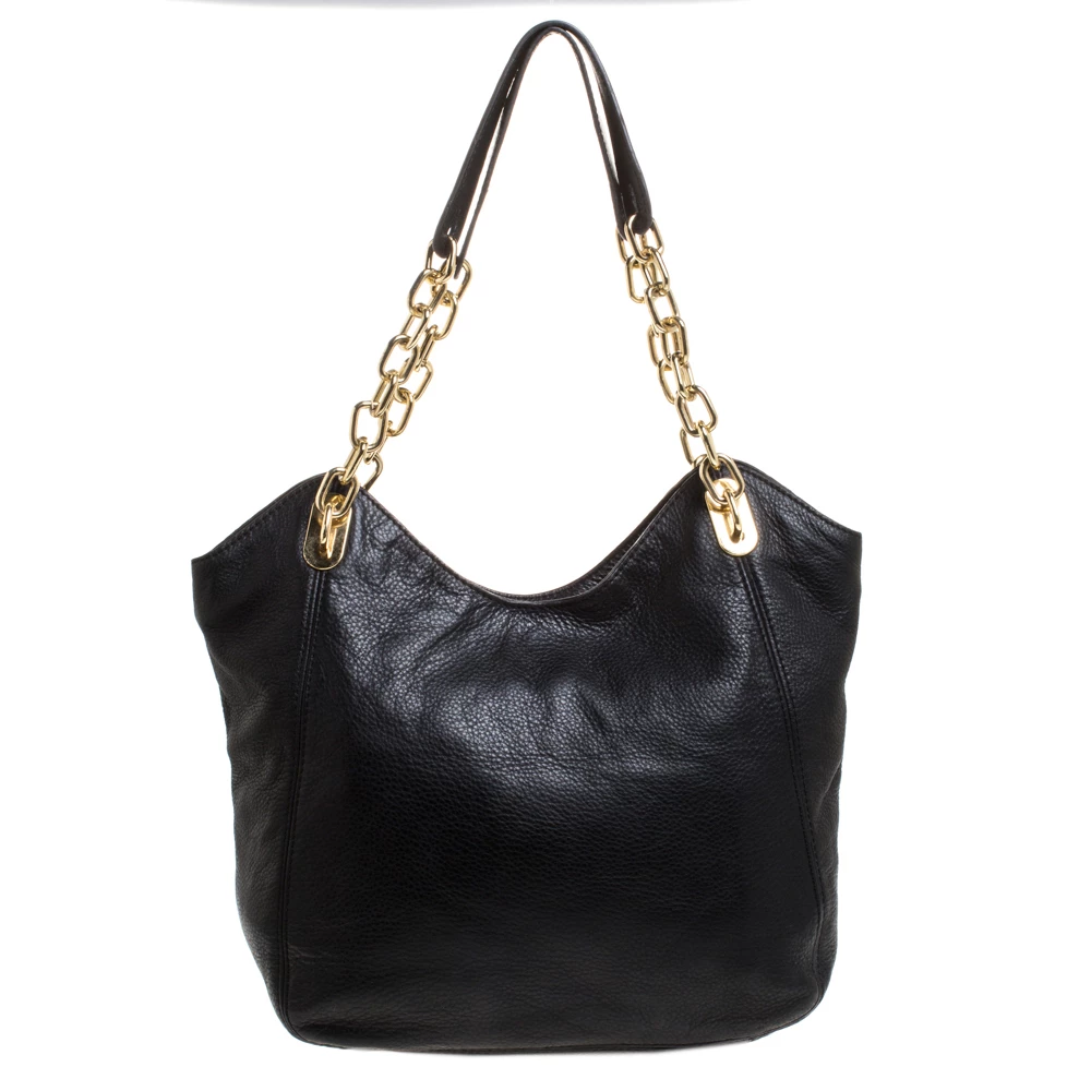 MICHAEL Michael Kors Black Leather Lilly Shoulder Bag For Women - Image 4