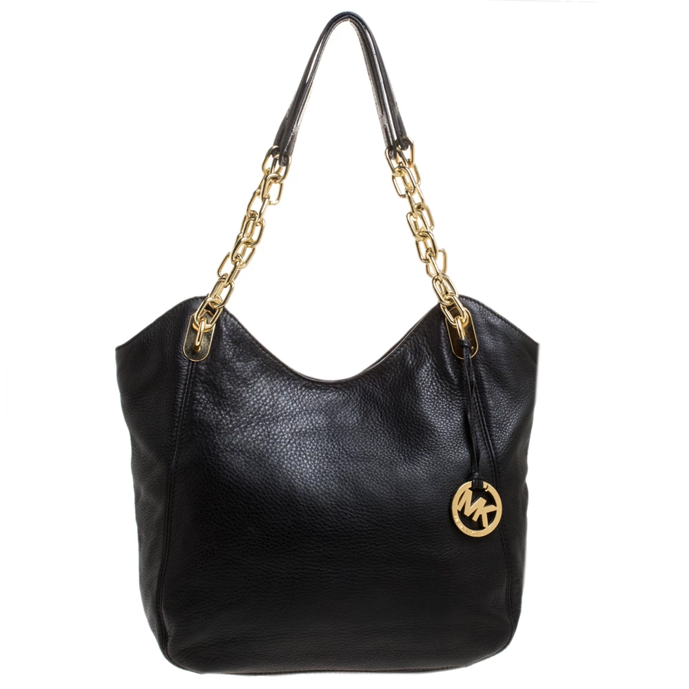 MICHAEL Michael Kors Black Leather Lilly Shoulder Bag For Women
