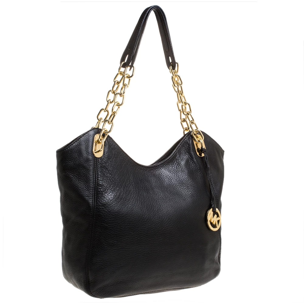 MICHAEL Michael Kors Black Leather Lilly Shoulder Bag For Women - Image 3