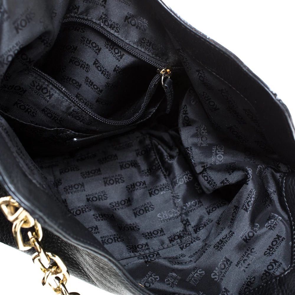 MICHAEL Michael Kors Black Leather Lilly Shoulder Bag For Women - Image 7