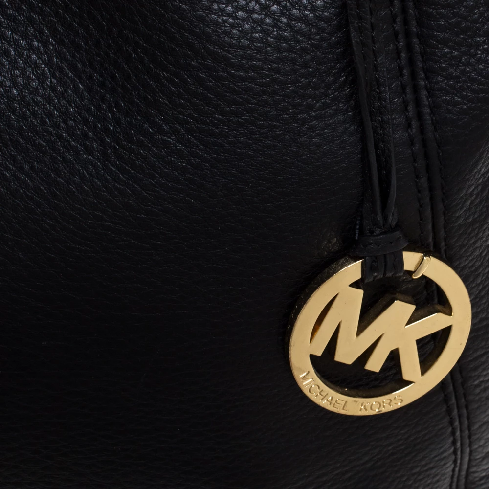 MICHAEL Michael Kors Black Leather Lilly Shoulder Bag For Women - Image 5