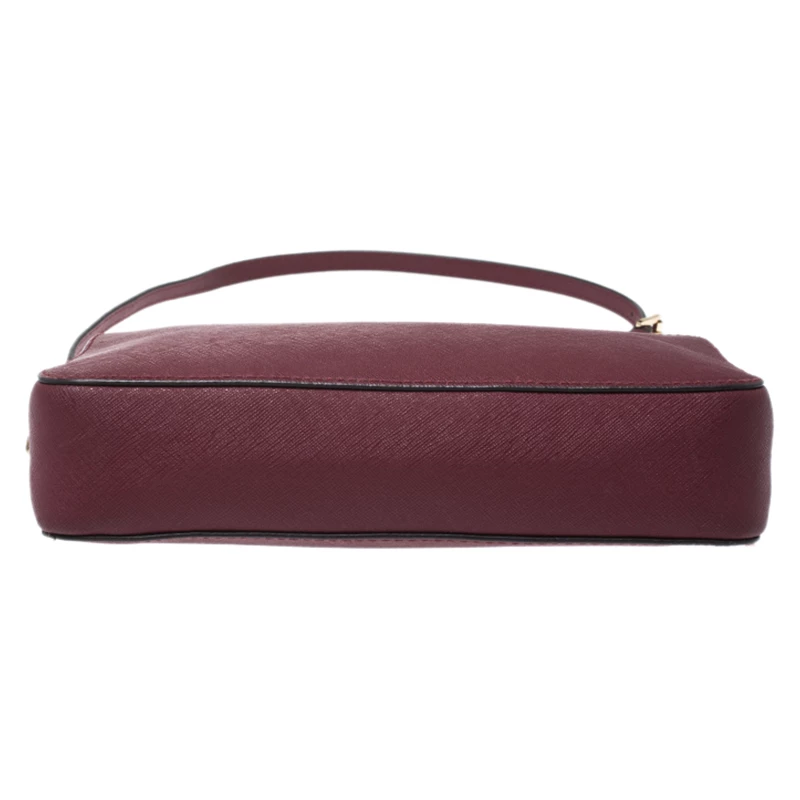 Michael Kors Micheal Kors Burgundy Leather Jet Set Crossbody Bag For Women - Image 6