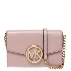 Michael Kors Pink Leather Crossbody Bag For Women