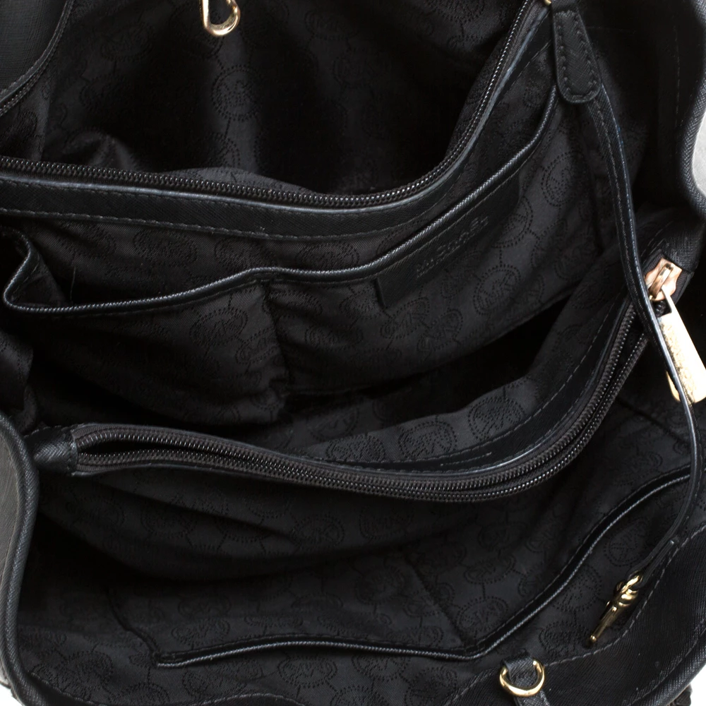 MICHAEL Michael Kors Black Leather Jet Set Travel Tote For Women - Image 7