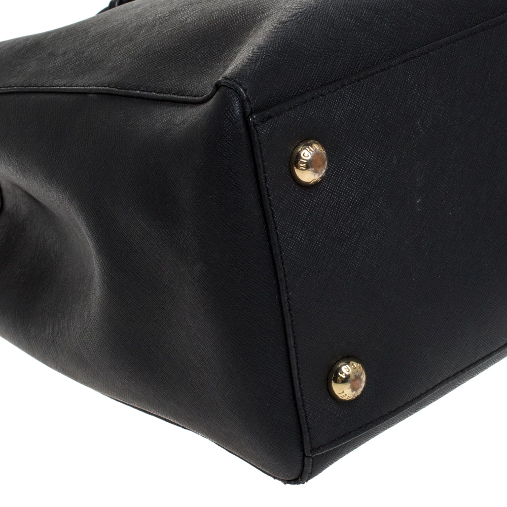 MICHAEL Michael Kors Black Leather Jet Set Travel Tote For Women - Image 10