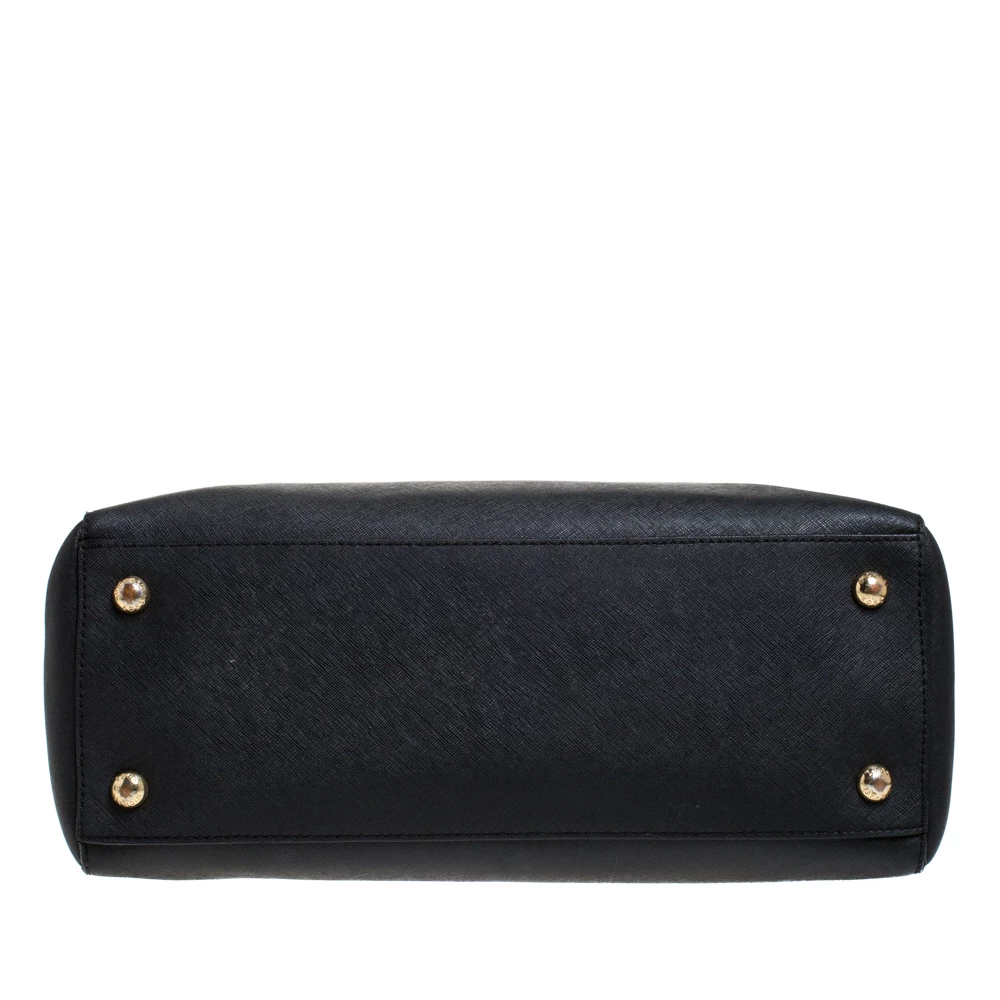 MICHAEL Michael Kors Black Leather Jet Set Travel Tote For Women - Image 6