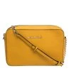 Michael Kors Mustard Leather Jet Set Crossbody Bag For Women