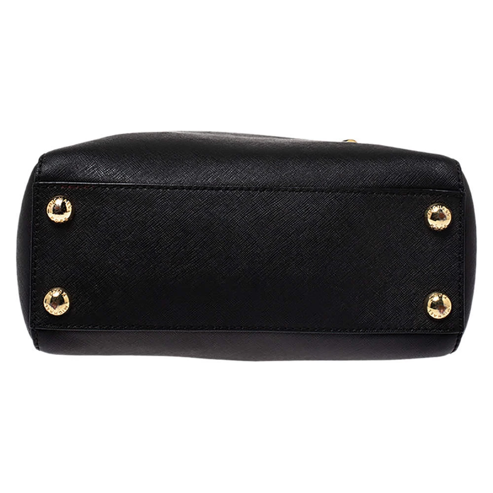 MICHAEL Michael Kors Black Leather Small Cynthia Tote For Women - Image 6