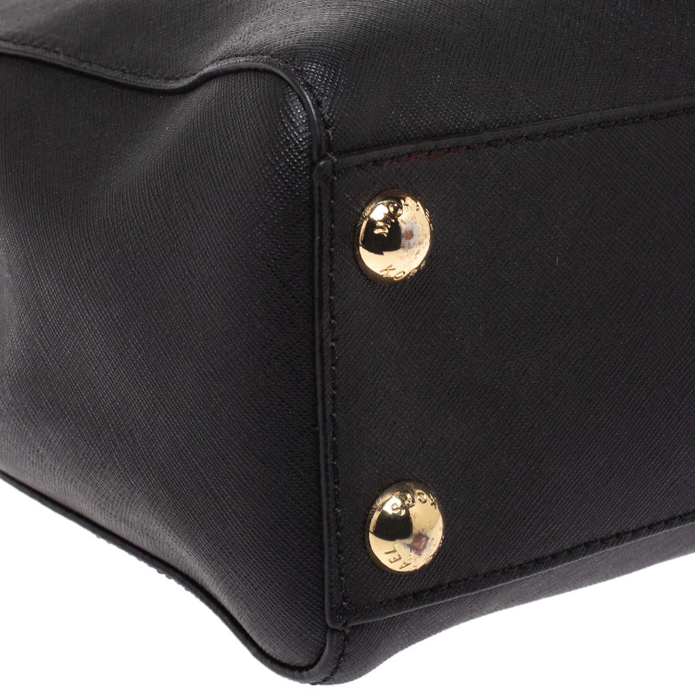 MICHAEL Michael Kors Black Leather Small Cynthia Tote For Women - Image 10