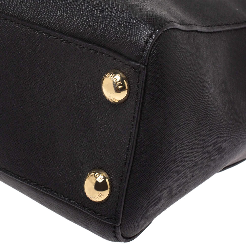 MICHAEL Michael Kors Black Leather Small Cynthia Tote For Women - Image 11