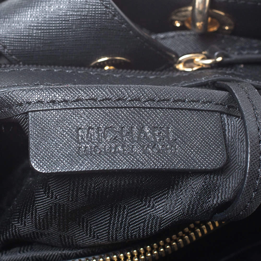 MICHAEL Michael Kors Black Leather Small Cynthia Tote For Women - Image 8