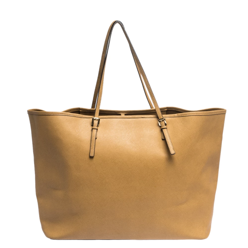 Michael Kors Tan Leather Jet Set Travel Tote For Women - Image 4