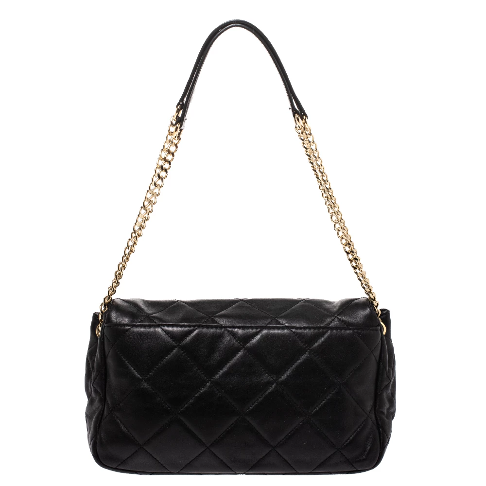 Michael Kors Black Leather Small Sloan Shoulder Bag For Women - Image 4