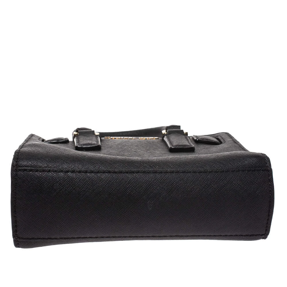 MICHAEL Michael Kors Black Leather Mini Dillon Crossbody Bag For Women - Image 6