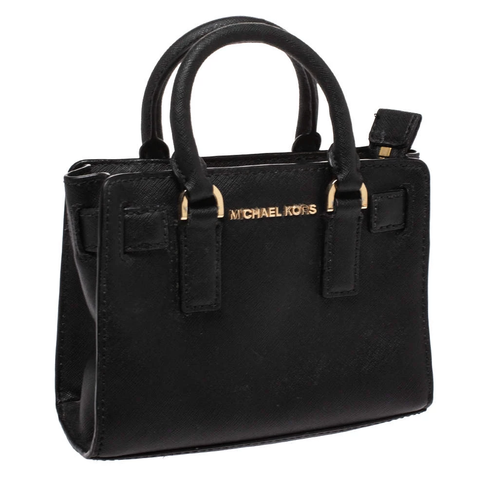 MICHAEL Michael Kors Black Leather Mini Dillon Crossbody Bag For Women - Image 3