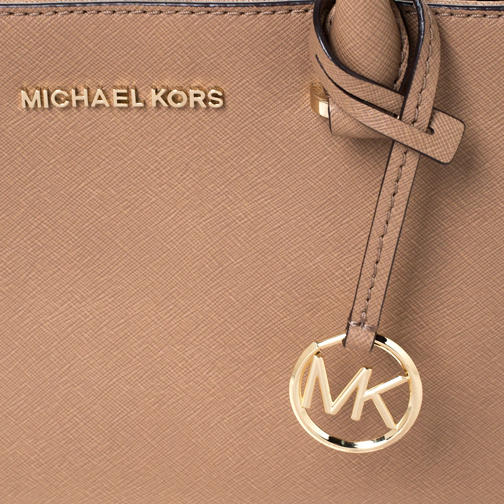 Michael Kors Brown Leather Top Zipped Tote For Women - Image 5