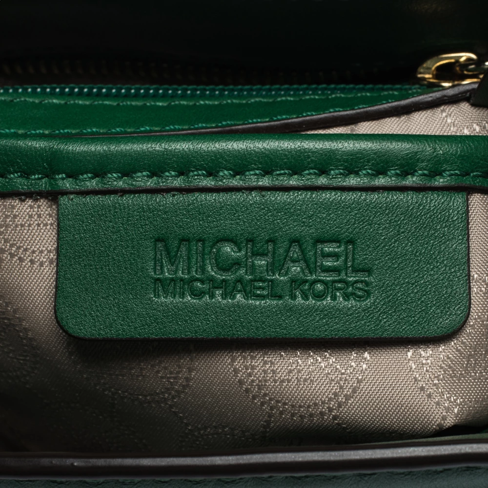 MICHAEL Michael Kors Green Leather Small Hamilton Tote For Women - Image 8