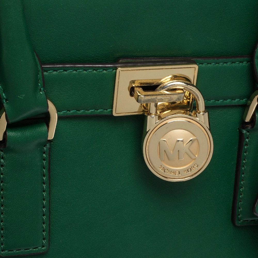 MICHAEL Michael Kors Green Leather Small Hamilton Tote For Women - Image 5