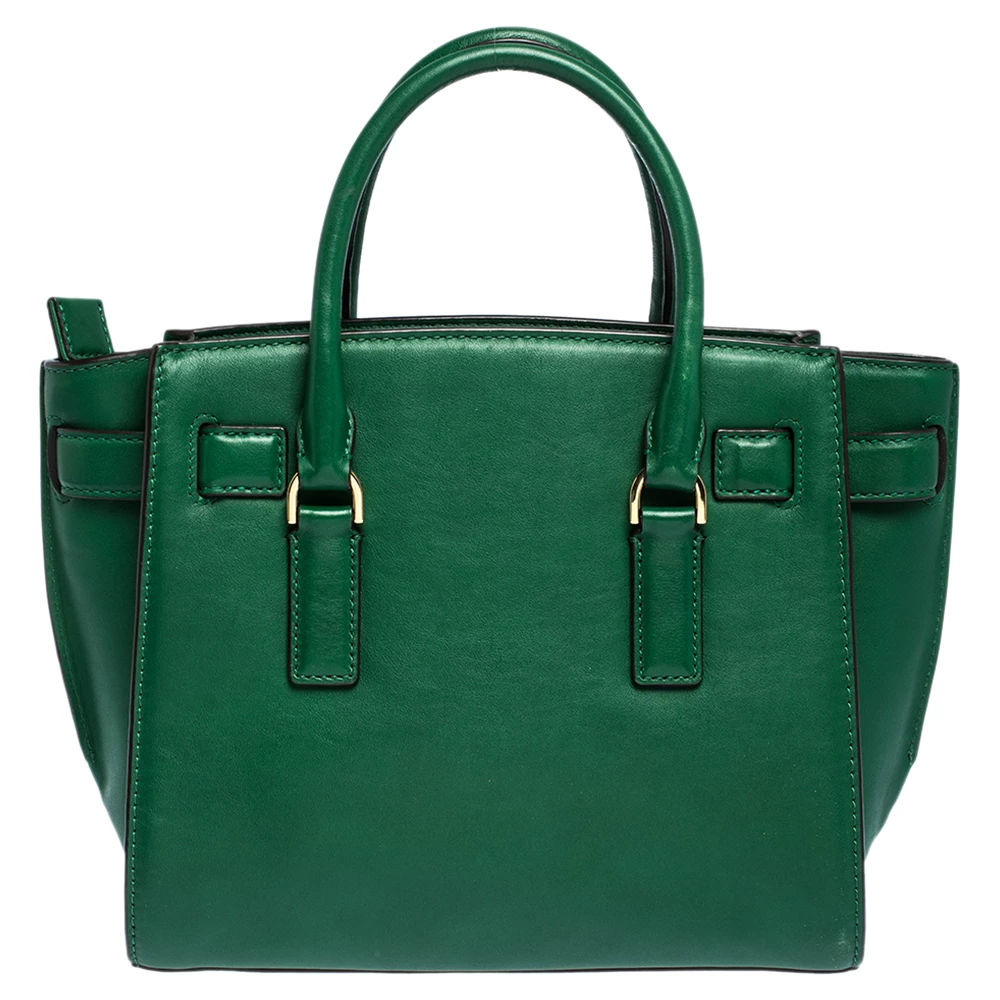 MICHAEL Michael Kors Green Leather Small Hamilton Tote For Women - Image 4