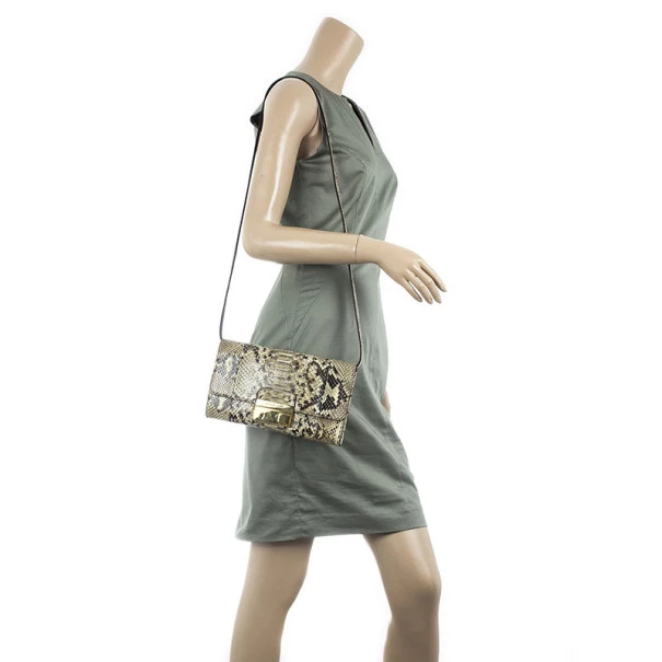 Michael Kors Gia Python Clutch Bag For Women - Image 2