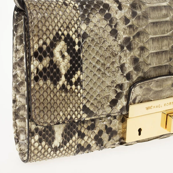 Michael Kors Gia Python Clutch Bag For Women - Image 7
