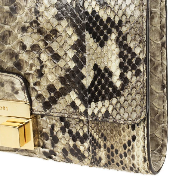Michael Kors Gia Python Clutch Bag For Women - Image 8