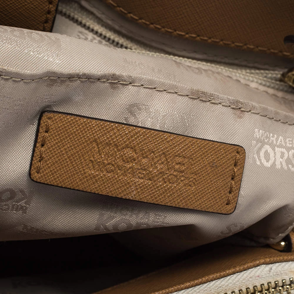 MICHAEL Michael Kors Beige/Tan Monogram Coated Canvas And Leather Tote For Women - Image 8