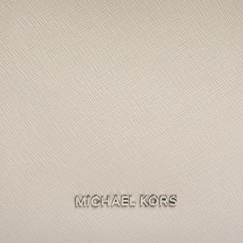 Michael Kors Light Grey Saffiano Leather Large Portia Shoulder Bag For Women - Image 4