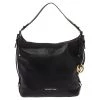 Michael Kors Black Leather Bedford Belted Shoulder Bag For Women