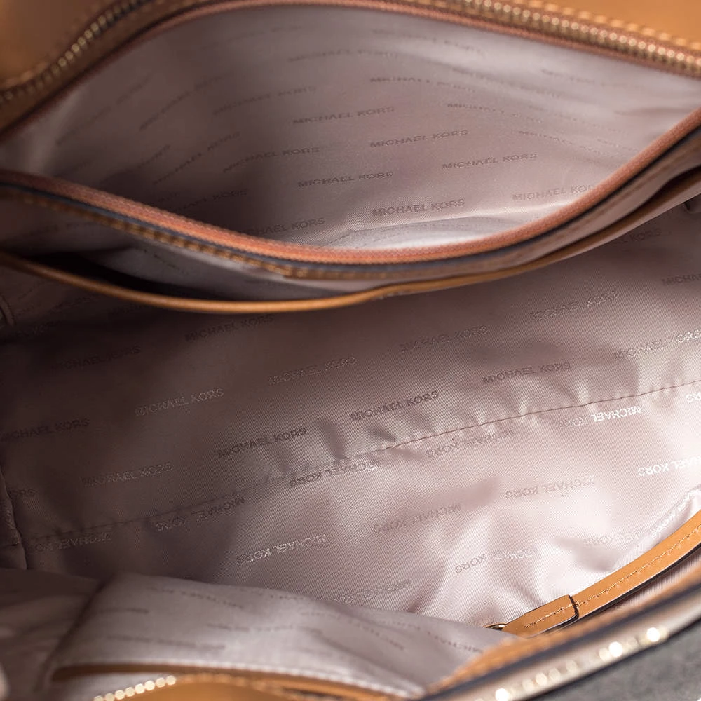 Michael Kors Brown Signature Coated Canvas And Leather Whitney Logo Tote For Women - Image 7