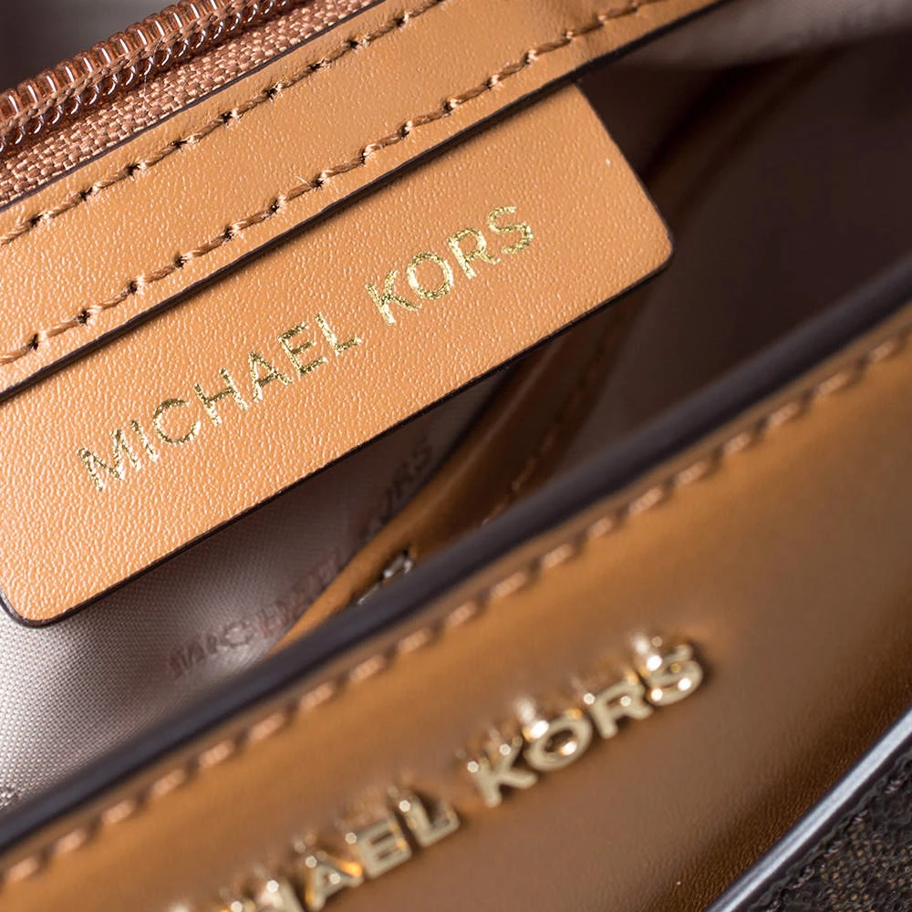 Michael Kors Brown Signature Coated Canvas And Leather Whitney Logo Tote For Women - Image 8