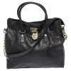 Michael Michael Kors Black Leather Large Hamilton North South Tote For Women