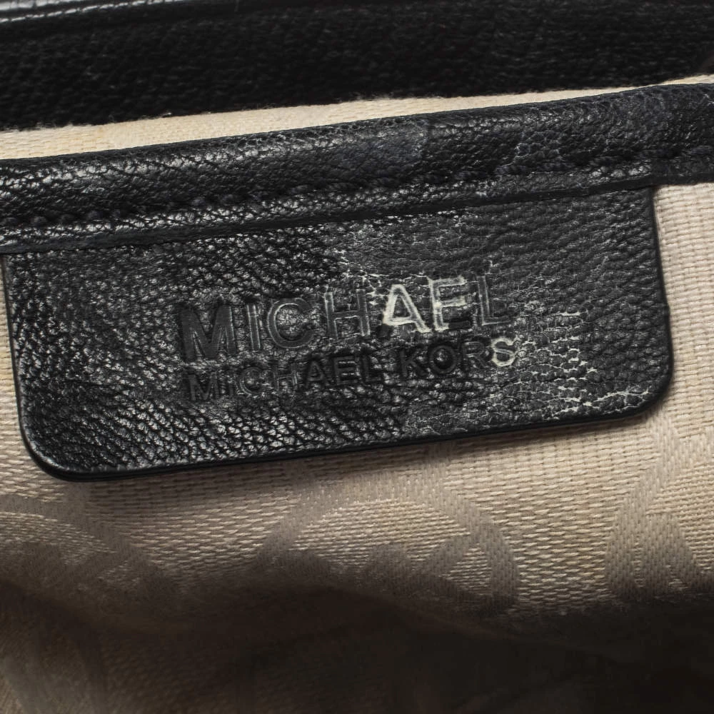 Michael Michael Kors Black Leather Large Hamilton North South Tote For Women - Image 9