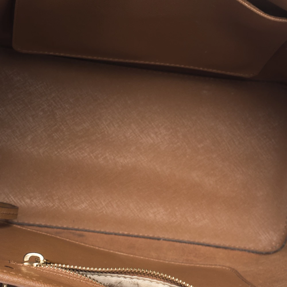 Michael Kors Brown Saffiano Leather Small Jet Set Travel Tote For Women - Image 7