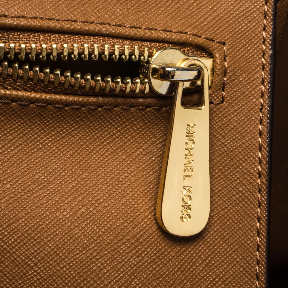 Michael Kors Brown Saffiano Leather Small Jet Set Travel Tote For Women - Image 8