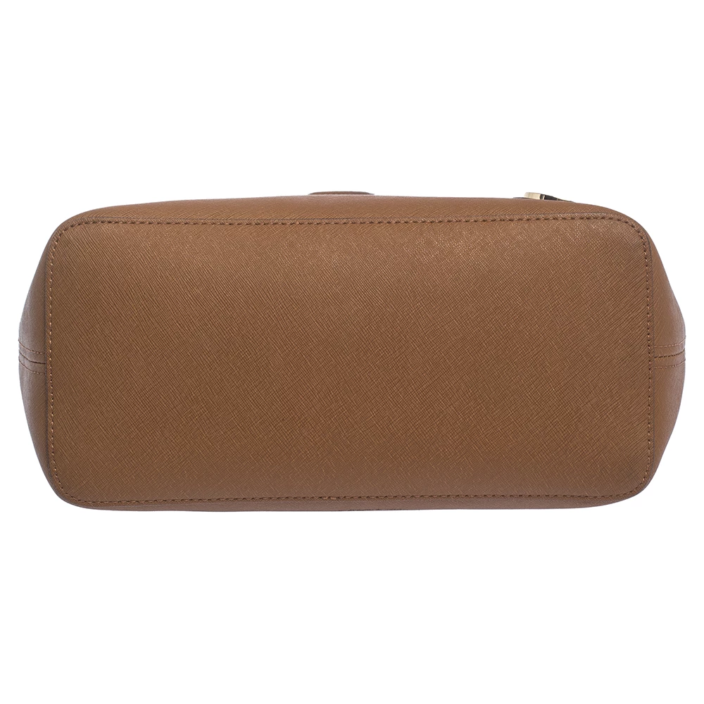 Michael Kors Brown Saffiano Leather Small Jet Set Travel Tote For Women - Image 6