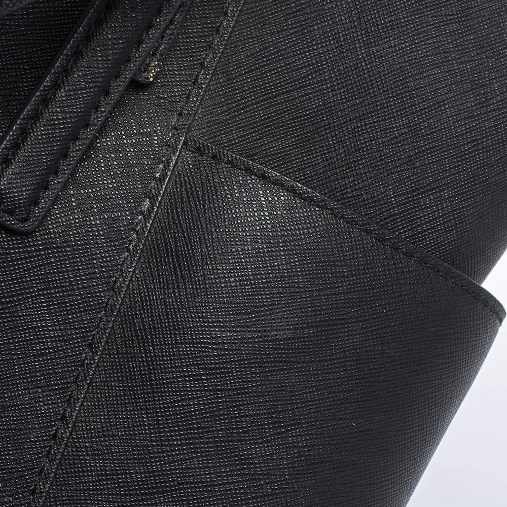 MICHAEL Michael Kors Black Saffiano Leather Top-zip Jet Set Tote For Women - Image 8