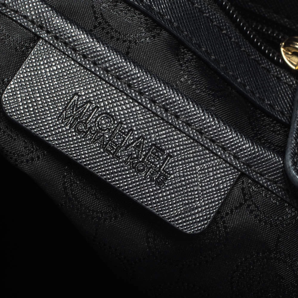 MICHAEL Michael Kors Black Saffiano Leather Top-zip Jet Set Tote For Women - Image 10