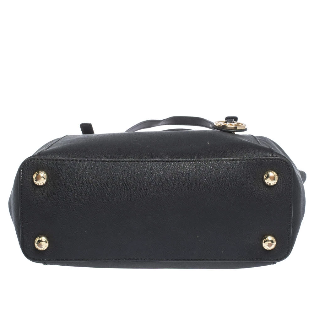 MICHAEL Michael Kors Black Saffiano Leather Top-zip Jet Set Tote For Women - Image 6