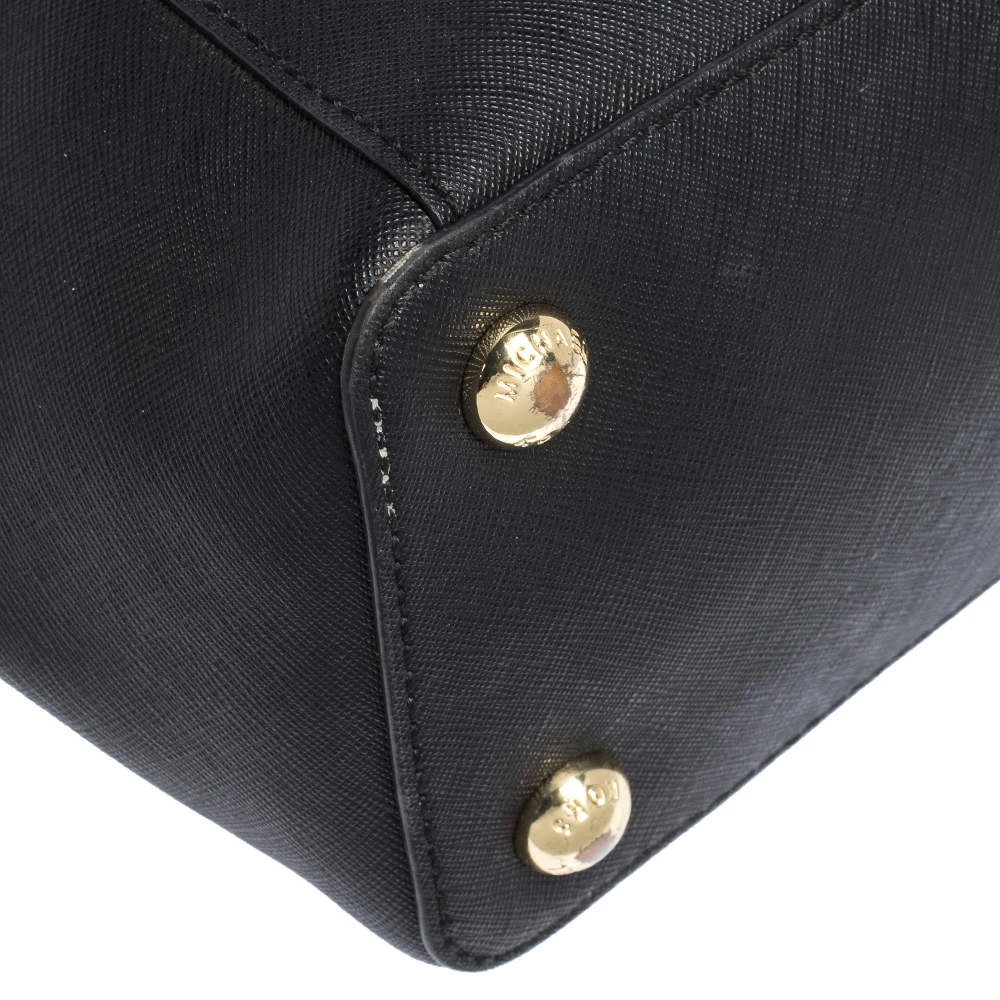 MICHAEL Michael Kors Black Saffiano Leather Top-zip Jet Set Tote For Women - Image 12