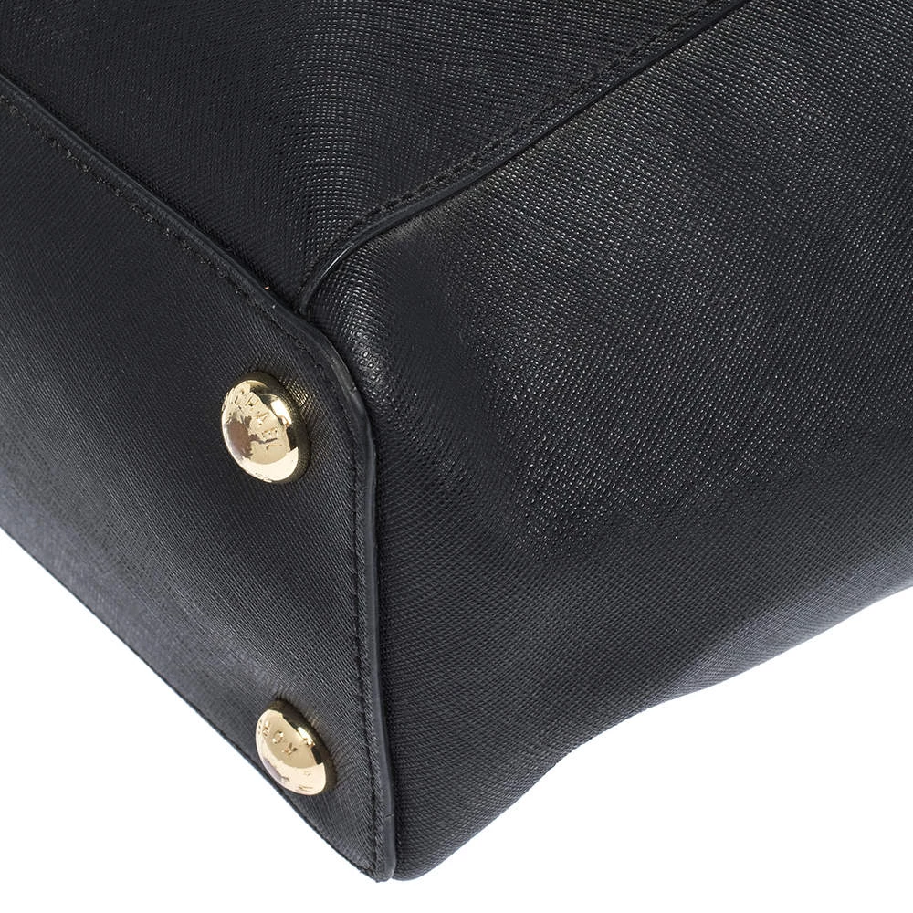 MICHAEL Michael Kors Black Saffiano Leather Top-zip Jet Set Tote For Women - Image 13