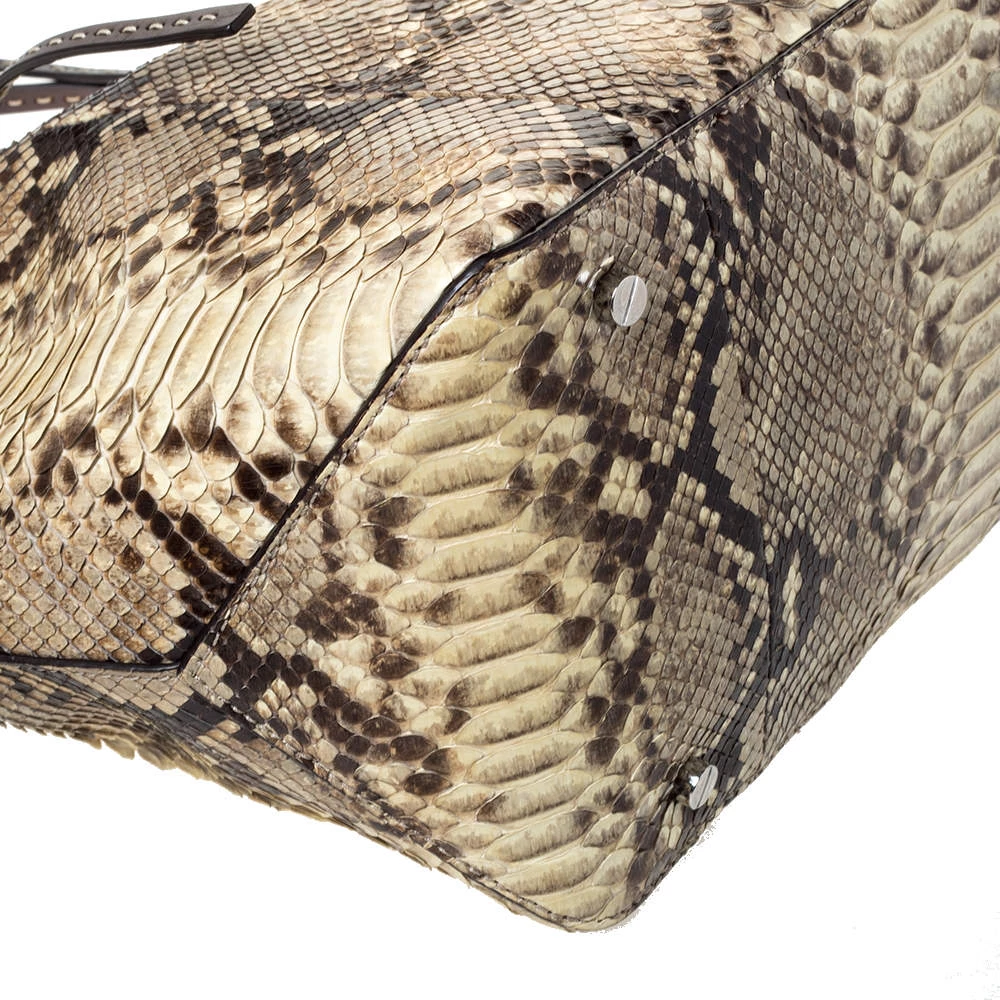 Michael Kors Multicolor Python Leather Ultra Stitch Handle Jaryn Tote For Women - Image 10