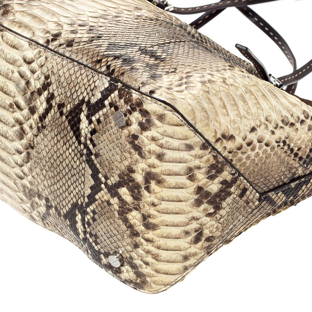 Michael Kors Multicolor Python Leather Ultra Stitch Handle Jaryn Tote For Women - Image 11